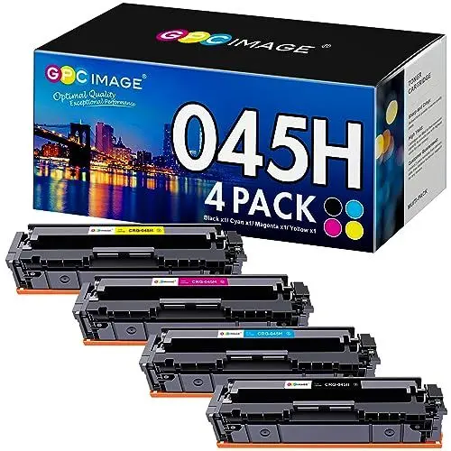 Produktbild: GPC IMAGE 045H Toner Kompatible für Canon CRG-045H 045 für i-SENSYS MF633cdw MF635cx LBP613cdw MF631cn LBP611cn MF632cdw MF634cdw MF636cdwt LBP612cd (Schwarz/Cyan/Gelb/Magenta, 4er-Pack)