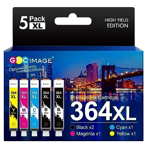 Produktbild: 364XL Multipack Druckerpatronen Kompatibel für HP 364 XL Tintenpatronen Deskjet 3070A 3520 3524 3522 officejet 4620 4622 4610 Photosmart 5510 6510 5515 5520 5524 7510 7520 (5er-Pack)