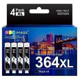 Produktbild: GPC IMAGE 364XL Schwarz Patronen Kompatible für HP 364 Druckerpatronen Multipack für Deskject 3520 Photosmart 5520 5510 Officejet 4622 6520 4622 5515 7520 5522 6510 B109 B110 3070 (4er-Pack)