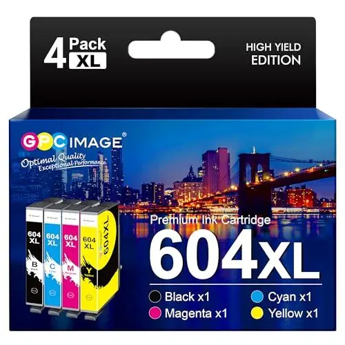 Produktbild: GPC IMAGE 604XL 604 XL Patronen Kompatible für Epson 604 604 XL für Epson XP 3200 Druckerpatronen XP 2205 XP 3205 XP 4200 XP 4205 XP 2200 Workforce WF 2930 WF 2935 WF 2950 WF 2910 (4er-Pack)