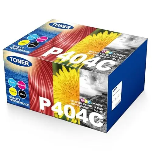 Produktbild: GPC IMAGE CLT-P404C Tonerkartusche Kompatibel für Samsung CLT-K404S C404S Y404S M404S Toner für Xpress SL C480W C480FW C430W C480FN C480 C430 C48X C43X Series (4er-Pack, Schwarz Cyan Gelb Magenta)