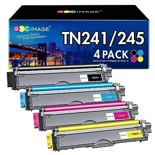 Produktbild: GPC IMAGE TN241 TN245 Kompatibel für Brother MFC 9332CDW Toner DCP 9022CDW MFC 9142 CDN HL-3142CW MFC-9332CDW MFC-9142CDN DCP-9022CDW DCP-9020CDW HL-3152CDW HL-3140CW TN245C TN245Y TN245M (4er-Pack)