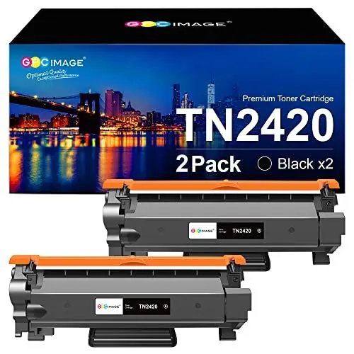 Produktbild: GPC IMAGE TN2420 TN-2420 Kompatibel für TN2410 TN 2410 für MFC L2710DW MFC-L2710DN HL-L2350DW DCP-L2530DW HL-L2375DW MFC-L2750DW HL-L2310D MFC-L2730DW HL-L2370DN (Schwarz, 2er-Pack)