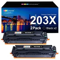 Produktbild: GPC Image 203X Schwarz Toner Kompatible für HP 203X 203A CF540X CF540A für Toner HP Color Laserjet Pro MFP M281fdw M281fdn M281cdw M280nw M254dw M254nw M254dn (2er-Pack, Schwarz)