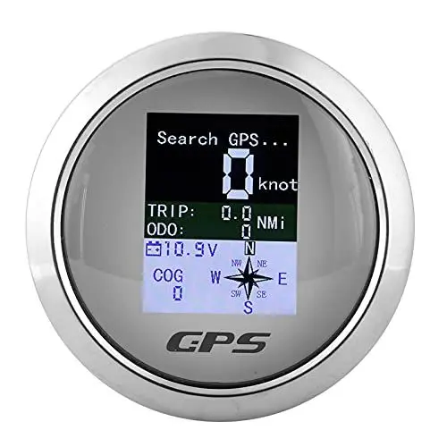 Produktbild: GPS Tachometer Geschwindigkeitsmesser Kilometerzähler für Auto Boot 85mm Wasserdichte Geschwindigkeitsmesser (Weiß)