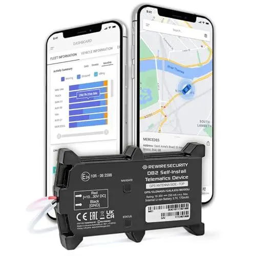 Produktbild: GPSLive DB2 GPS Tracker Auto, Motorrad, Wohnmobil, KFZ | Made in EU | Einfache Installation | Livetracking mit App | Keine SIM benötigt | GPS Sender | Peilsender