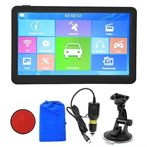 Produktbild: KIMISS GPS-Navigation für PKW/LKW: 9-Zoll, 8GB, 256M Sprachübertragungsnavigation, Radarkamera-Warnung, kostenloses Karten-Update