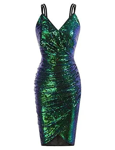 Produktbild: GRACE KARIN 50s Kleider Rockabilly Bodycon Retro Kleid cocktailkleider grün etui Kleider CL762-2 L