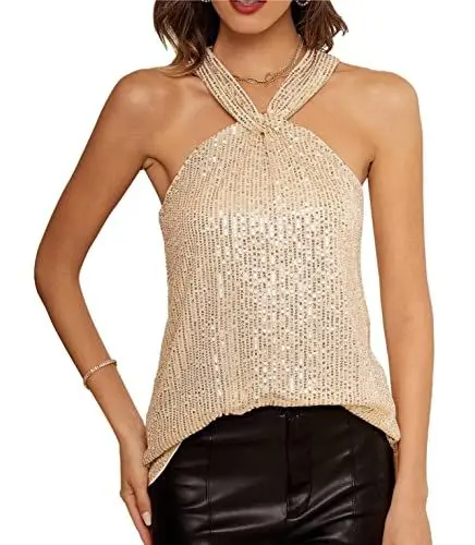 Produktbild: GRACE KARIN Damen sprarkle Bluse Damen Party Oberteile elegant CL1537-01_00S