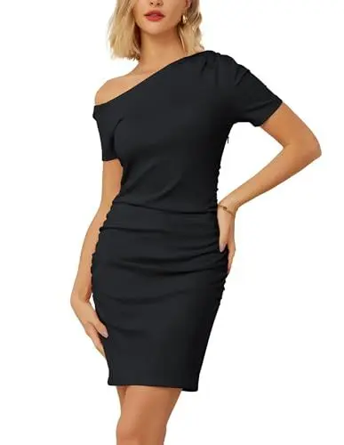 Produktbild: GRACE KARIN Festlich Cocktailkleid Damen Sommer Brautkleider für Hochzeit Festlich Abendkleid Schwarz L