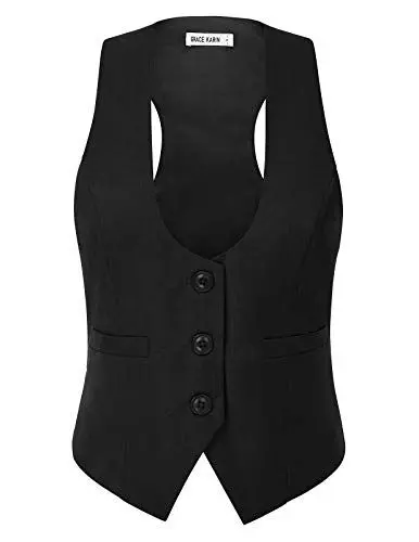 Produktbild: GRACE KARIN Outdoor Weste Damen schwarz Moderne Weste CL2453-1 XL