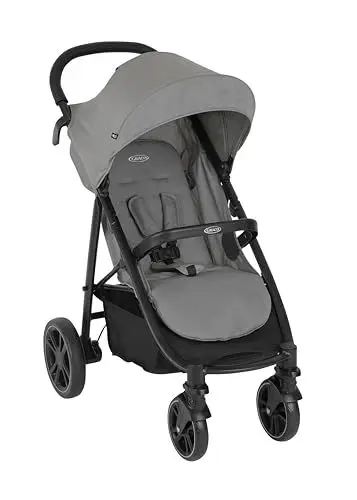 Produktbild: Graco EeZeFold Sportwagen mit cleverem Faltmechanismus, ab Geburt bis ca. 3 Jahre (0 bis 15 kg), inkl. Regenverdeck, grau, Steeple Gray