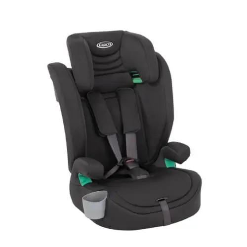 Produktbild: Graco Eldura™ R129 Kindersitz, Autositz vorwärtsgerichtet ab 15 Monaten bis ca. 12 Jahre (76-150 cm), Seitenaufprallschutz, schwarz, Midnight