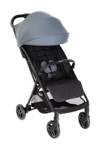 Produktbild: Graco Myavo™ Reisebuggy, ab Geburt bis ca. 4 Jahre (bis 22 kg), leicht, schnell zusammenklappbar, zusammengeklappt freistehend, großer Staukorb, inkl. Regenverdeck, blau, Stormy