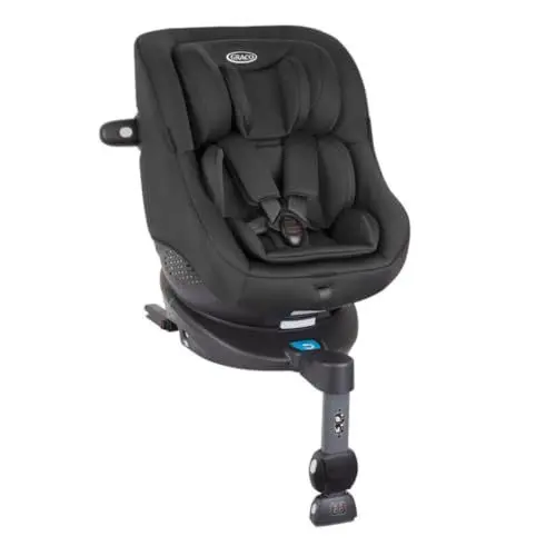 Produktbild: Graco Turn2Me™ i-Size R129, 360° drehbarer Reboarder mit ISOFIX, Autositz für Kinder von 0-4 Jahre (40-105 cm), 5-Punkt-Gurt und Liegeposition, schwarz, Midnight