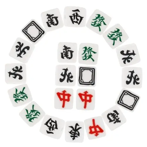 Produktbild: GRADENEVE Mahjong Schmuck Fliesen Perlen Zubehör Kit 100pcs Polymer Clay Spacer Perlen