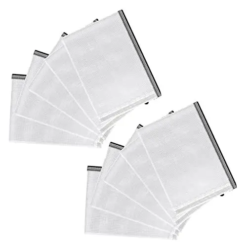 Produktbild: GRADENEVE Mesh Zip File Pouch 10 Stück Kunststoff-aufbewahrungstaschen Für Büro-dateitaschen Zur Dokumentenorganisation