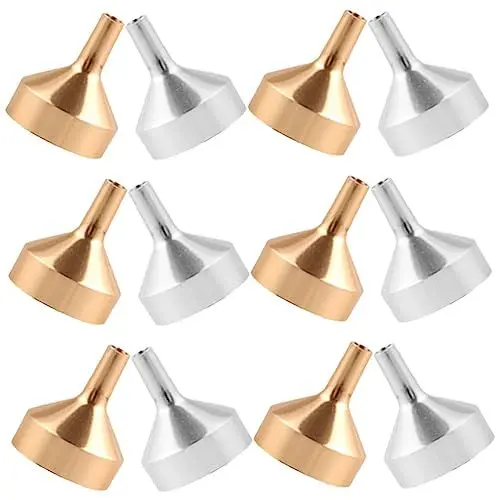 Produktbild: GRADENEVE Metall-nachfülltrichter-set Für Hautpflegeprodukte 12-teilig Miniatur-trichter Zum Befüllen Von Parfüm Tragbares Abgabewerkzeug