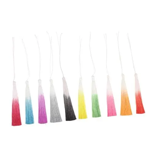 Produktbild: GRADENEVE 15 Stück Bunte Makramee Anhänger DIY Dekoration Für Schmuck Und Ornamente Farbverlauf Hängende Charms Für Heimdeko Und Bastelprojekte