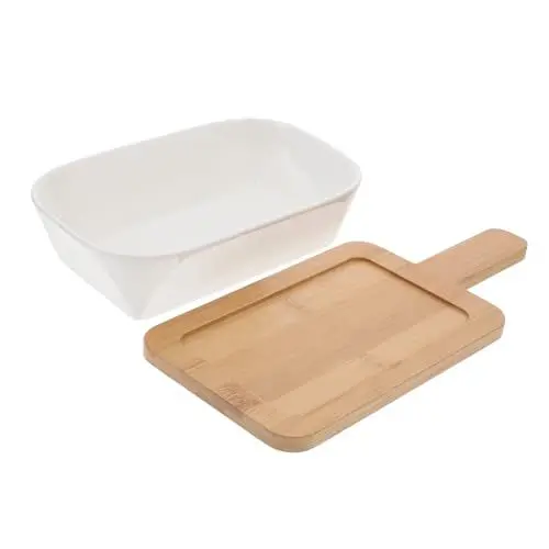 Produktbild: GRADENEVE 1 Satz Backgeschirr Mikrowelle Topf Kuchen Backformen Geschirr Für Backofen Mit Käse Gebackene Reispfanne Backform Für Mikrowelle Porzellan Backen Snack-käse Weiß Keramik