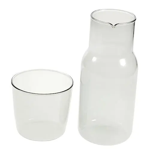 Produktbild: GRADENEVE 1 Satz Glas Getränkebecher Kaffeetasse Mit Deckel Saftbecher Mit Deckel Milchkännchen Wasserflasche Klare Mundspülung Farbige Trinkgläser Wasserkrug Am Bett Reisekaffeetasse Grey