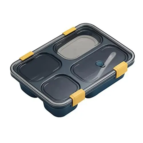 Produktbild: GRADENEVE Tragbarer Mittagessenbehälter Mit Deckel 4-teilige Essensbox Für Bürostudenten Arbeiter Mikrowellengeeignet Auslaufsicher Einfach