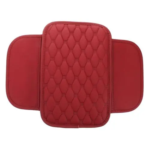 Produktbild: GRADENEVE 1stücke Car Center Console Cover Kunstleder Armlehnenbezug Mit Zusätzlichem Für Und Kratzfest Rote Farbe