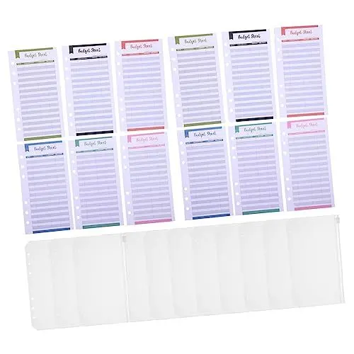 Produktbild: GRADENEVE 6 Farbige Ordnertaschen 12 X 12 Blatt Reißverschlussumschläge Für Monatsmappen Aus Papier Pvc Einfach Zu Verwenden