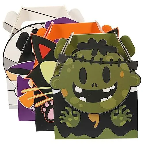 Produktbild: GRADENEVE 24 Stück Boxen Halloween Süßigkeitenbox Zuverlässiger Süßigkeitenbehälter Süßigkeitenbehälter Halloween Boxen Süßigkeitenzubehör Zubehörversorgung Tragbarer