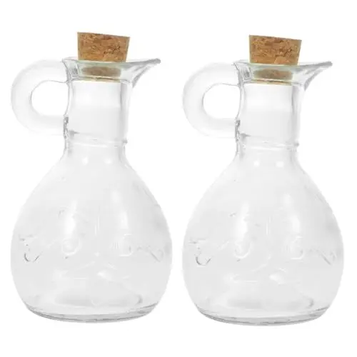 Produktbild: GRADENEVE 2St Ölflasche aus Glas Ölspray Sirup Rapsöl gießen Fritteuse kochgeschirr coffee syrup dispenser Glasbehälter für Gewürze kalanchoe Olivenölspender Auslauf Olivenöl Auslauf Holz