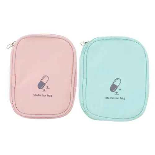 Produktbild: GRADENEVE 2St Pillenbeutel Tasche Mini-Fall reisen Klarer Pillenhalter notfallpakete notfallkit medikamenten aufbewahrung emergency bag erste-hilfe set Hausapotheke Reiseapotheke Polyester
