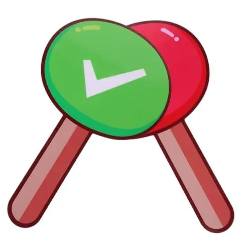 Produktbild: GRADENEVE 2St Spielpaddel tragbares Paddelbrett Antwortpaddel im Klassenzimmer Daumen hoch Daumen runter Paddel Jury Schaumstoff-Antwortpaddel Antwortpaddel für tragbare Wahltafel PVC