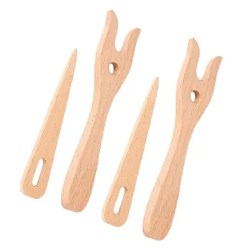 Produktbild: GRADENEVE 2 Sätze Lucet Schiffchen Weben Häkeln Webgabel Selber Machen Strickgabel-kit Strickzubehör Strickgabel Aus Holz Strickgabelhaken Strickgabeln Aus Holz Stricknadel Buche