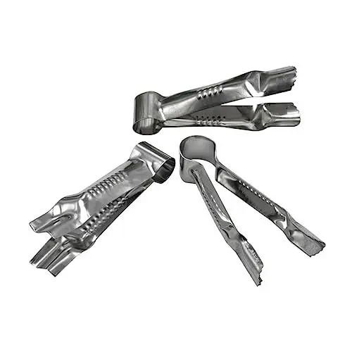 Produktbild: GRADENEVE 3 Stk Kuchenspitze Crimpwerkzeug Kuchenspitzenclips aus Stahl Tortenrandklemme Spitze Pinzette Clip tortenplatten kuchen teller Kuchen-Spitzen-Clips Fondant-Klemme Silver