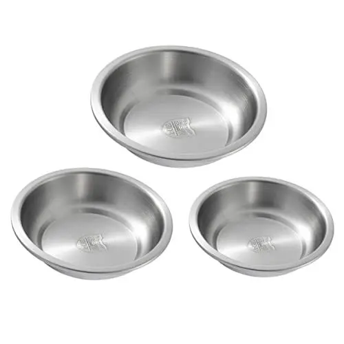 Produktbild: GRADENEVE 3-teiliges Rundes Servierteller-Set Aus Edelstahl – Wurstteller Für Frühstück Abendessen Camping Und Picknick