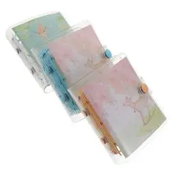 Produktbild: GRADENEVE 3-teiliges Mini-notizbuch Aus Pvc mit 3 Bindern und Loseblatt-tagebuch für Studenten und Berufstätige Gemischte Stile 50 Blatt/buch