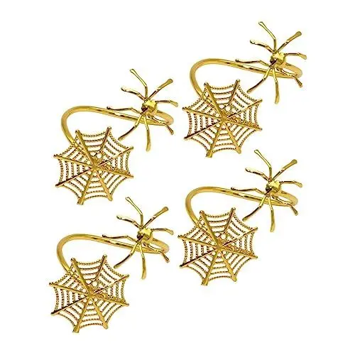 Produktbild: GRADENEVE Vielseitige Serviettenschnalle Aus Metall Halloween-serviettenringe 4er-Set Für Themenveranstaltungen Bankette