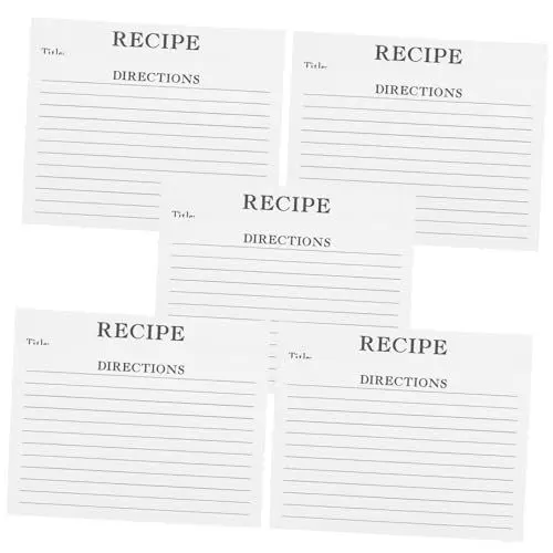 Produktbild: GRADENEVE 50 Stück Küchenwaren Rezeptzubehör Rezeptkarte für den täglichen Gebrauch Essensnotizkarte büromaterial bürogadges kompakte Rezeptkarte diätetische Notizkarten Papier Weiß