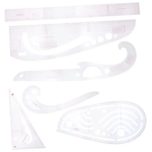 Produktbild: GRADENEVE 6St Patchwork-Lineal maßkrug sewing ruler Hemd Lineal Lineale nähen Zollstock Lineal zur Herstellung von Kleidungsmustern Nähmaßwerkzeug Nählineal aus Kunststoff Nählehre Plastik