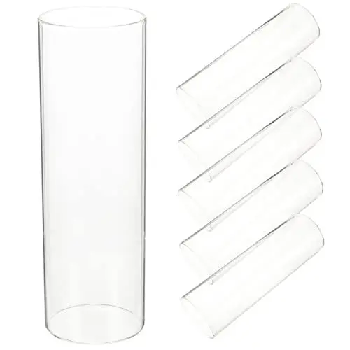 Produktbild: GRADENEVE 6St schwimmende Kerzenvase Kerzenzylinder hohe klare Vasen Zylindermittelstücke hochzeitsdeko hochzeits Dekoration klare Zylindervasen Glaszylinder Glas mit hohem Borosilikatgehalt