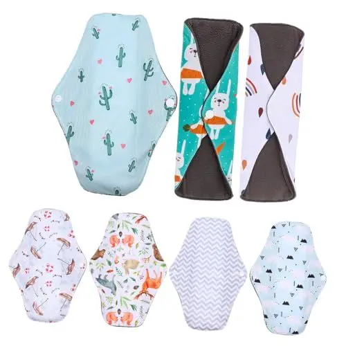 Produktbild: GRADENEVE 6er-pack Wiederverwendbare Servietten-pads Für Frauen Waschbare Menstruationspads Slipeinlage Bequem