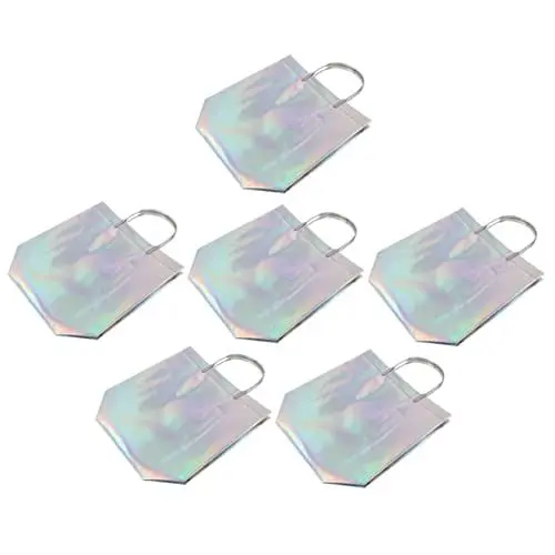 Produktbild: GRADENEVE 6st Wiederverwendbare Geschenktüten Tragbare Einkaufstüten Taschen Für Die Hochzeit Leckereien-tasche Schillernde Geschenktüten Taschen Zum Verpacken Von Geschenken Falttaschen Pvc