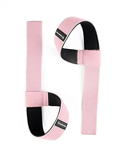 Produktbild: Gradient Fitness Handschlaufen zum Gewichtheben (2er-Pack) | Weiche, mit Neopren gepolsterte 20-Zoll-Gurte. Reduziert das Verletzungsrisiko beim Gewichtheben, Bodybuilding (Rosa)