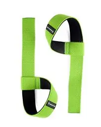 Produktbild: Gradient Fitness Handschlaufen zum Gewichtheben (2er-Pack) | Weiche, mit Neopren gepolsterte 20-Zoll-Gurte. Reduziert das Verletzungsrisiko beim Gewichtheben und Bodybuilding (Grün)