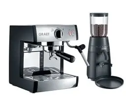 Produktbild: GRAEF. Siebträger-Espressomaschine pivalla SET mit Kaffeemühle CM 702