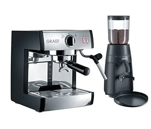 Produktbild: GRAEF. Siebträger-Espressomaschine pivalla SET mit Kaffeemühle CM 702