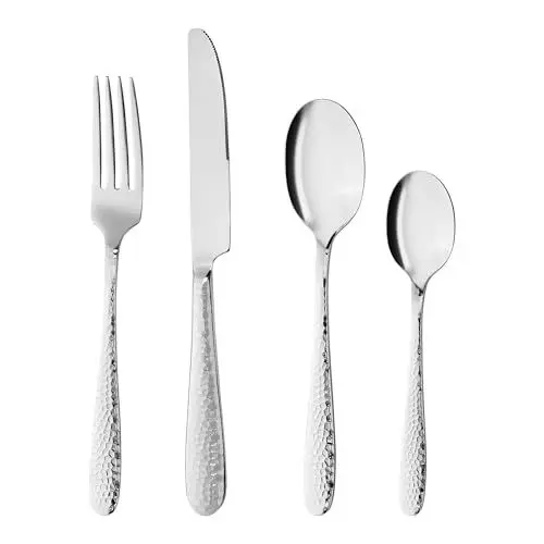 Produktbild: GRÄWE Besteckset für 6 Personen aus Edelstahl, Essbesteck, Tafelbesteck Set 24-teilig, spülmaschinengeeignet, Besteck Set mit Dekor - Serie Gent