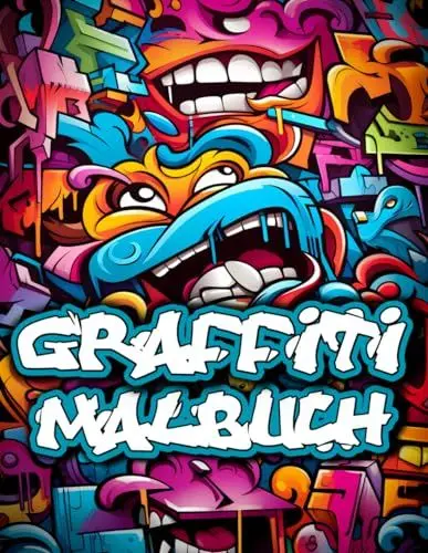 Produktbild: Graffiti Malbuch: Einzigartige Sammlung von 50 Original-Street-Art-Malvorlagen für Erwachsene und Jugendliche