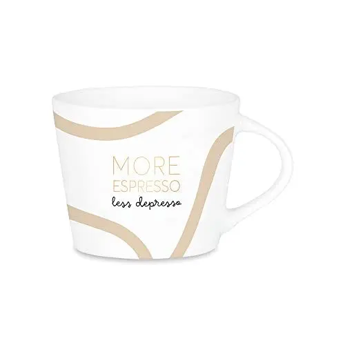 Produktbild: GRAFIK WERKSTATT Das Original Espresso-Tasse mit Echtgold Porzellan Tasse 50 ml More espresso less depresso