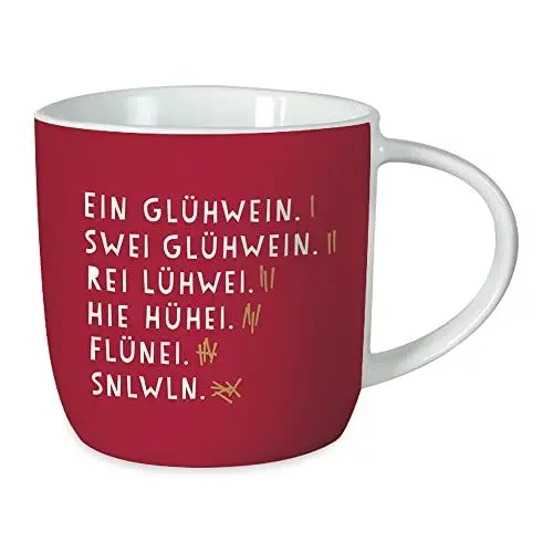 Produktbild: Grafik-Werkstatt Kaffeetasse mit Spruch 300 ml | Porzellan-Tasse Weihnachten | Glüchwein, 61752